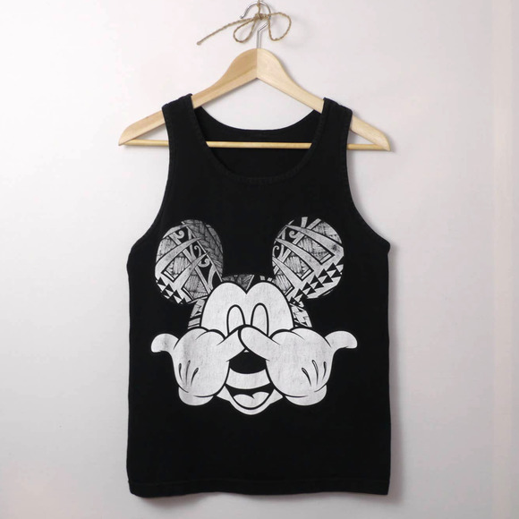 Mickey Mouse Black Vintage Tank Top Size S - Picture 1 of 8